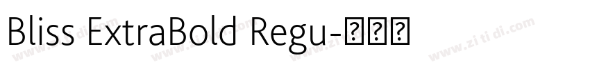 Bliss ExtraBold Regu字体转换